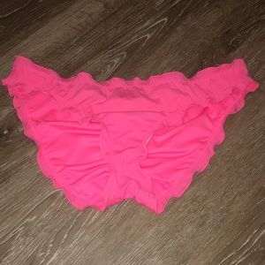 Hot pink Ruffle bikini bottoms